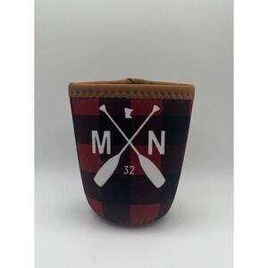 Minnesota Can Koozie Beverage Holder Paddles MN‎ Coozy Plaid